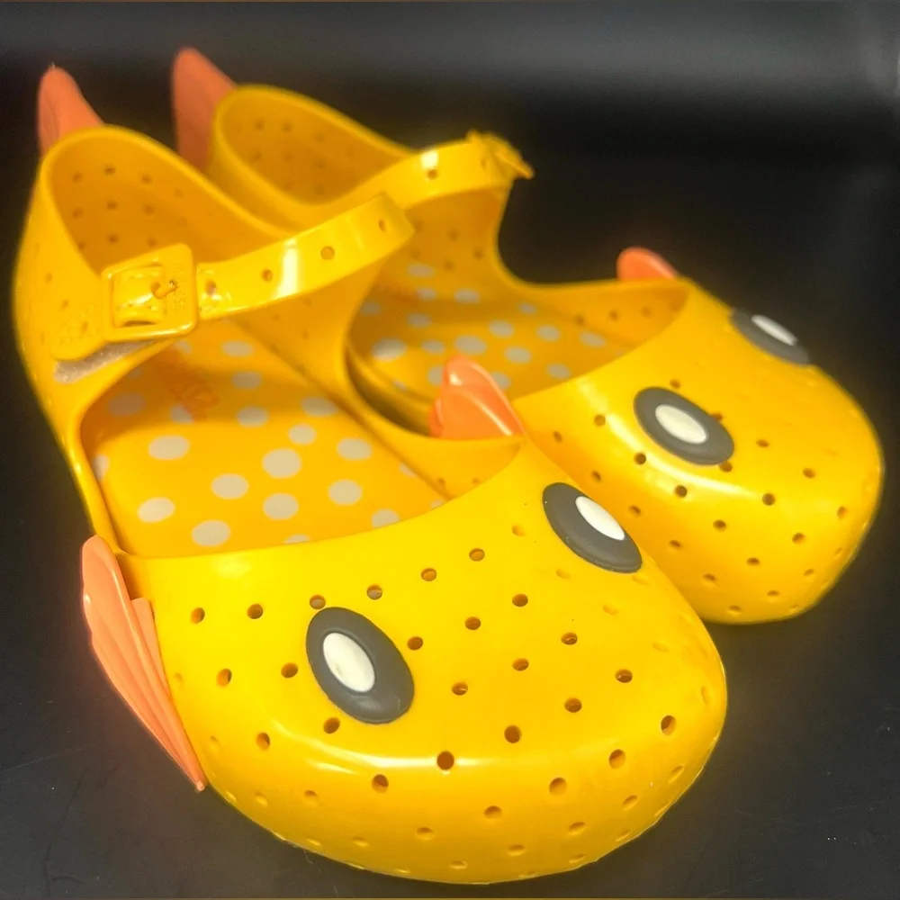 Mini Melissa- Yellow Fish‎ Design Shoes- Size: Girls 11